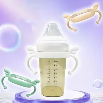 Удобная ручка для детских бутылочек, безопасная ручка для бутылочек для кормления из полипропилена, удобная противоскользящая конструкция, ручка для Hegen белый