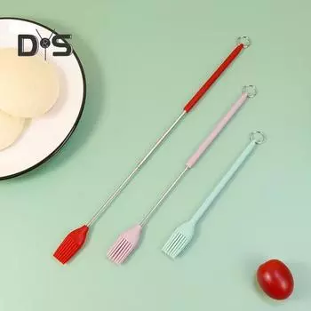 Удобная ручка для выпечки, пищевая прочная портативная противоизносная щетка для торта для барбекю красный