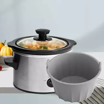 Удобная с ручкой для приготовления пищи, 4 цвета, универсальная маслостойкая подкладка для медленноварки, кухонные аксессуары, круглая подкладка для плиты серый