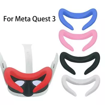 Удобная силиконовая маска для глаз VR l Интерфейсы для гарнитуры Quest3 Удобная и светонепроницаемая крышка для лица серый