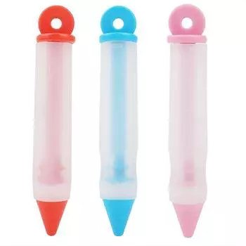 Удобная силиконовая ручка для украшения, прочная ручка для украшения торта, практичный дизайн с гуманизированными отверстиями, пищевой магазин для выпечки для домашней кухни, выпечки 1 Set красный