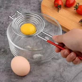 Удобная спиральная структура для приготовления пищи, легко чистится, прочный сепаратор для яичного желтка и белка, кухонный инструмент, сепаратор для яиц кофейный