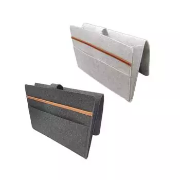 Удобная сумка для хранения на тумбочке Многофункциональные сумки для хранения Бытовая темно-серого