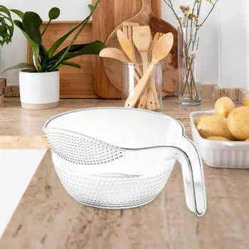 Удобная сушилка для риса с удобной ручкой для овощей бежевый