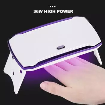 Удобная в использовании лампа для сушки ногтей. Энергосберегающая, трудосберегающая, пластиковая, 36 Вт, УФ-светодиодная, быстросохнущая мини-сушилка для геля. белый