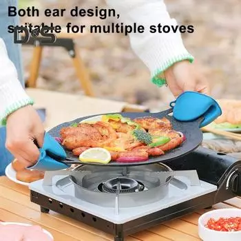 Удобная жаростойкая пластина для барбекю, полезный противень для выпечки для кемпинга, инструмент для барбекю чёрный