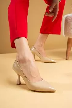 Удобная женская обувь на каблуке с острым носком 017-1445-21Rugan