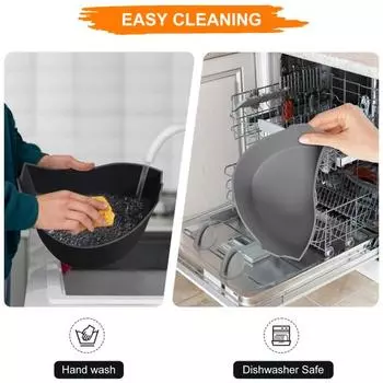 Удобное гибкое разделение, легкая очистка, 6QT-8QT, медленный разделитель кастрюль, противень для выпечки, кухонные аксессуары, вкладыш для кастрюли чёрный