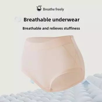 Удобное хлопковое нижнее белье больших размеров с высокой талией для женщин - подходит для веса до 200 фунтов XL [80-100 lbs]