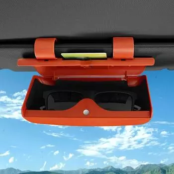 Удобное хранение автомобильных очков, магнитный футляр для очков, портативный автомобильный держатель для солнцезащитных очков с ручкой чёрный