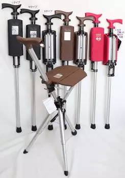 Удобное кресло-трость, которое можно превратить в стул с помощью одного Tada Rose S type 158 см 1 изображение справа, стул, красный, (приблизительно высокий), красный