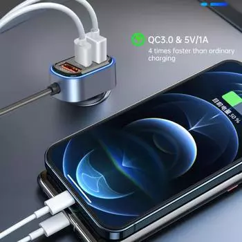 Удобное мини стабильное выходное автомобильное зарядное устройство PD/QC3.0 высокоскоростная зарядка для транспортного средства