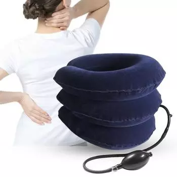 Удобное нераздражающее шейное вытяжение из ПВХ для облегчения боли в повседневной жизни красный