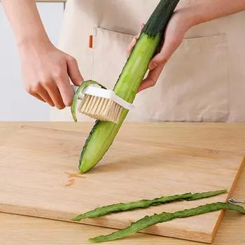 Удобное острое лезвие для резки, легкая щетка с длительным сроком службы, щетка для фруктов и овощей, товары для дома, щетка для чистки картофелечистки A зелёный