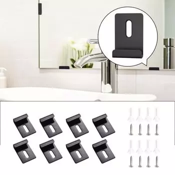 Удобное решение для монтажа Квадратные стеклянные зажимы Стеклянные зажимы Простой установочный комплект крепежа для ванной и офисного стекла A