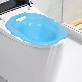 Удобное сиденье для унитаза для женщин - Широкая зона отдыха для пожилых людей синий