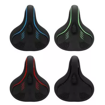 Удобное велосипедное сиденье для женщин и мужчин из искусственной кожи с эффектом памяти, амортизирующее, водостойкое велосипедное седло Red