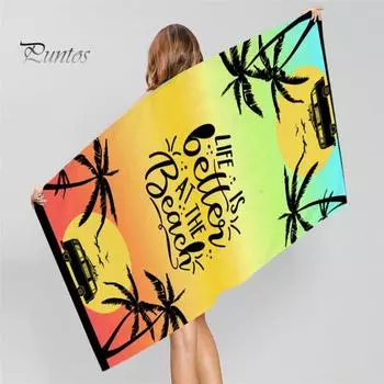 Удобное ветрозащитное нелиняющее полотенце для плавания с рисунком тропических фруктов, солнцезащитная шаль, аксессуары для СПА