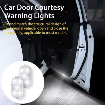 Удобные автомобильные дверные фонари с магнитным управлением, компактное освещение