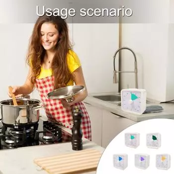 Удобные часы с магнитным визуальным таймером обратного отсчета с четким дисплеем для приготовления пищи, офисных встреч, учебных занятий темно серый