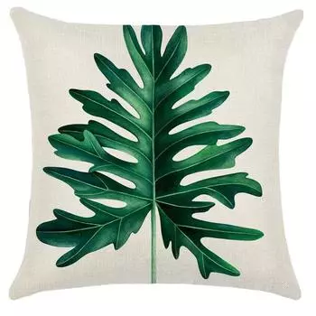 Удобные чехлы на подушки для дивана для дома или офиса, наволочки, подушки с тропическим рисунком, легко чистятся, стильные