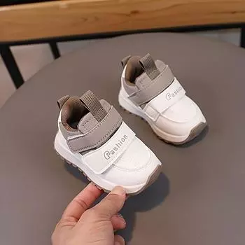 Удобные детские кроссовки — мягкая, дышащая и гибкая обувь с застежкой-липучкой 16 хаки