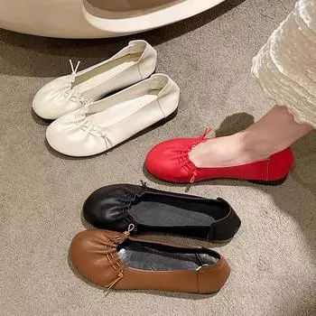 Удобные, дышащие и прохладные тапочки Baotou Casual Flat Women s Shoes 2024 года, хит продаж, новая мода, лето, Zapatos Mujer 35 бежевый