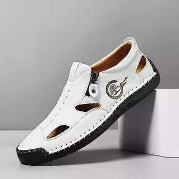 Удобные дышащие однотонные сандалии Slip On - мужская нескользящая прочная пляжная обувь для активного отдыха на природе 38 коричневый