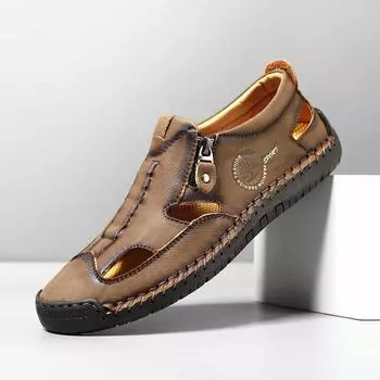 Удобные дышащие однотонные сандалии Slip On - мужская нескользящая прочная пляжная обувь для активного отдыха на природе 38 белый