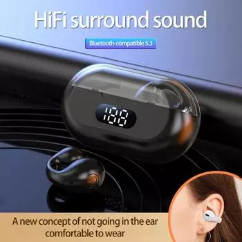 Удобные гарнитуры костной проводимости с низкой задержкой портативное воспроизведение музыки чёрный