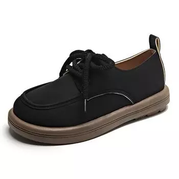 Удобные и элегантные женские туфли на плоской подошве, обувь на платформе, женские лоферы в британском стиле, с круглым носком, повседневные кроссовки, осенние, в стиле ретро 35