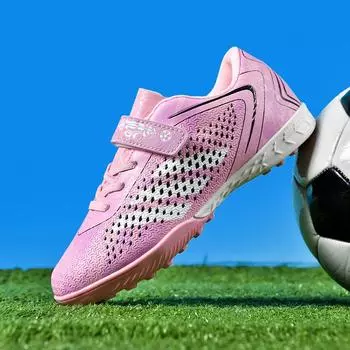 Удобные липучки новые футбольные бутсы студенческие молодежные сломанные ногти искусственные детские износостойкие тренировочные бутсы 30