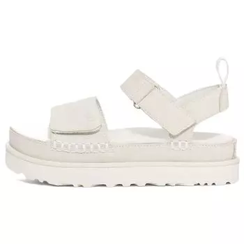 Удобные модные сандалии на толстой подошве UGG женские сандалии цвета Off-White 1117954-WHT 36