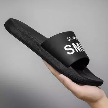 Удобные мужские тапочки весна лето уличные новые стильные мужские сандалии мужская обувь модная повседневная мягкая нескользящая мужская обувь 40-41 чёрный