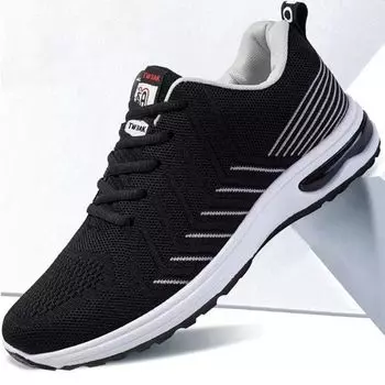 Удобные мужские туфли на толстой подошве. Модные повседневные туфли в спортивном стиле с сетчатой вставкой. Легкие и удобные универсальные повседневные мужские туфли для активного отдыха. 39