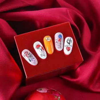 Удобные наконечники для ногтей, наклейки для ногтей, украшения, водные наклейки 3