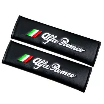 Удобные наплечники для автомобильных ремней безопасности из искусственной кожи для alfa romeo 159 147 156 giulietta 147 159 mito Аксессуары чёрный