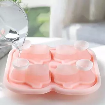 Форма для льда в форме пингвина Yousheng, многоразовые кубики льда с антипригарным покрытием, силиконовая форма для льда в виде пингвина для виски, кухонный аксессуар темно-синий