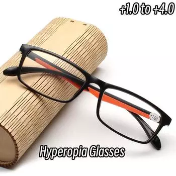 Удобные очки высокой четкости из смолы для пресбиопии Новые очки для чтения для пожилых людей TR90 Сверхлегкие квадратные очки для гиперметропии 1