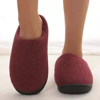 Удобные однотонные плюшевые тапочки для женщин с нескользящей подошвой, домашняя хлопковая обувь для женщин, мягкие теплые зимние тапочки для женщин 36-37