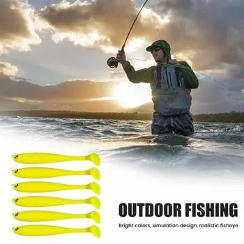 Удобные рыболовные приманки с высокой имитацией многоразового использования увеличивают скорость ловли S жёлтый