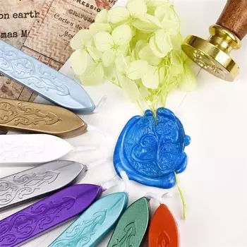 Удобные самодельные восковые печати ручной работы, антикварные запечатывающие свечи с фитилем для почтового письма, ретро-винтажные восковые печати, штампы