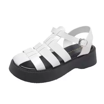 Удобные сандалии женские летние туфли 2022 Trendyol сандалии на платформе женская модная пляжная обувь 35 белый