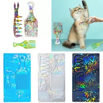 Удобные силиконовые формы для удаления шерсти домашних животных, смоляные формы, сделай сам, голографический инструмент для ухода за домашними животными, формы для удаления волос домашних животных, эпоксидные формы прозрачный