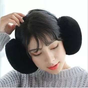 Удобные складные ветрозащитные наушники для студентов, защищающие от холода, зимние наушники для девочек темно-розовый