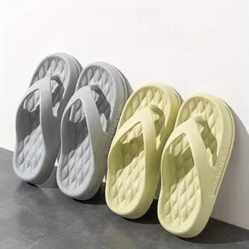 Удобные тапочки однотонного цвета, пляжные сандалии, нескользящие массажные тапочки для отдыха, низкий каблук, застежка-чехол, узорчатый дизайн, подходят для всех сезонов 36-37 белый