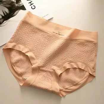 Удобные трусики без маркировки, женское нижнее белье, дышащие трусики со средней посадкой и аминокислотами, антибактериальные трусики в промежности M зелёный