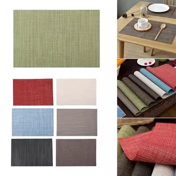 Удобные украшения под тарелки, легко моющиеся для прямоугольного стола синий