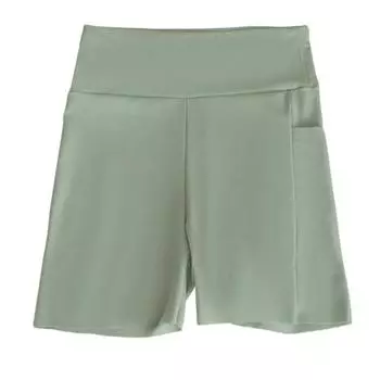 Удобные женские шорты для йоги, бесшовная однотонная повседневная одежда M чёрный