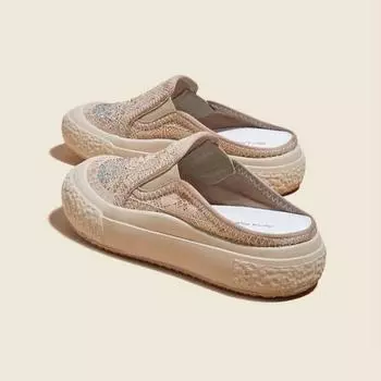 Удобные женские тапочки на танкетке с воздушной сеткой и кружевом, брендовые дышащие летние женские повседневные туфли на танкетке с платформой 35